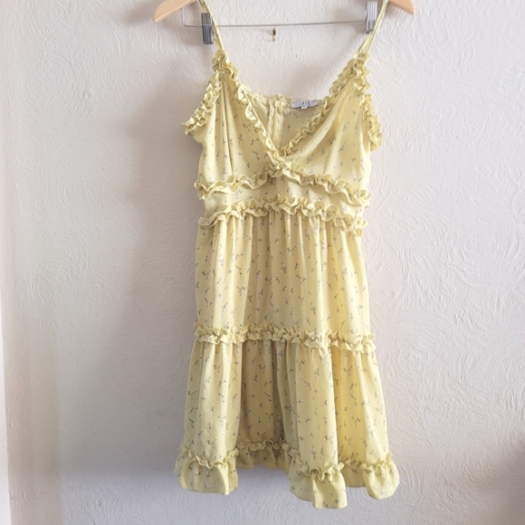 IRIS, Boho Yellow Floral Dress,‎ Size Medium - Picture 1 of 6